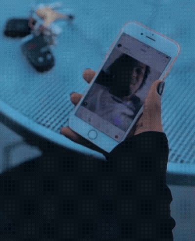 Person Holding Phone With Man Picture GIF