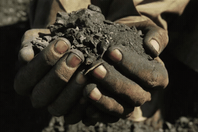 Person Holding Pile Of Dirt GIF