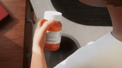 Person Holding Pills Bottle Saying Generic GIF