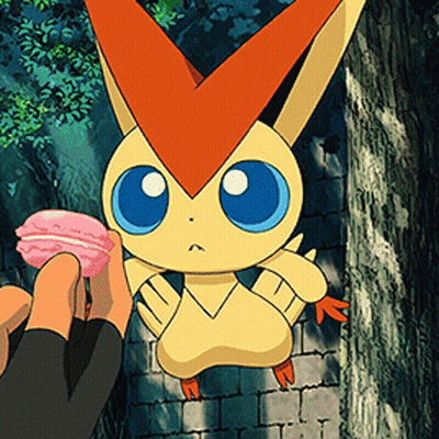 Person Holding Pink Donut In Front Of Cartoon Bunny GIF