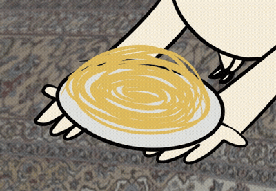 Person Holding Plate Of Spaghetti GIF