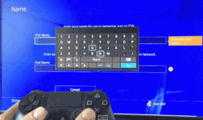 Person Holding PlayStation Controller Saying Enter Your Name GIF