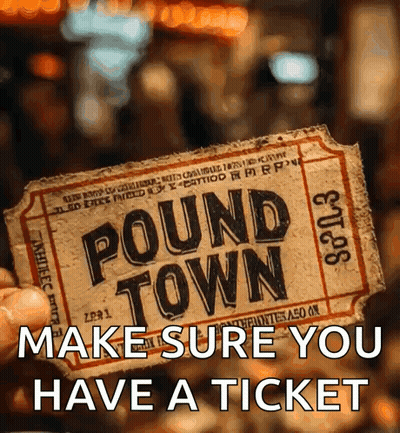 Person Holding Pound Town Ticket GIF