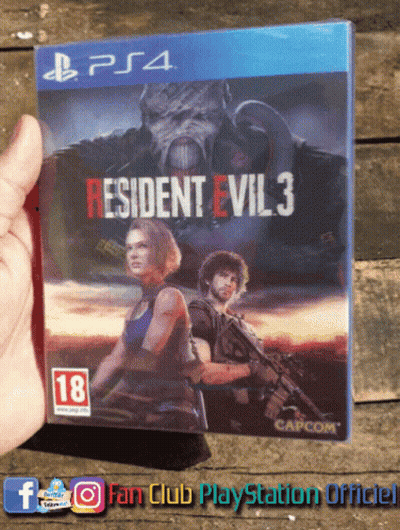 Person Holding PS4 Resident Evil 3 Game GIF
