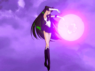 Person Holding Purple Ball On Purple Background GIF