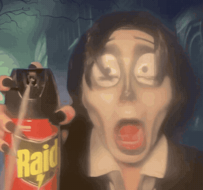 Person Holding Raid Bug Spray GIF
