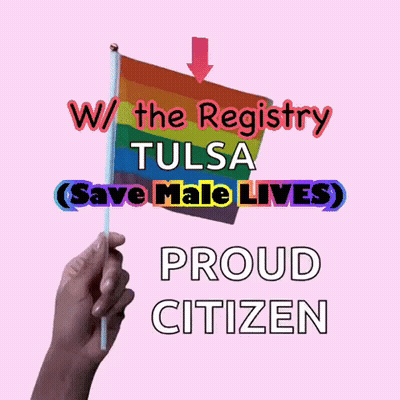 Person Holding Rainbow Flag Save Male Lives Proud Citizen GIF