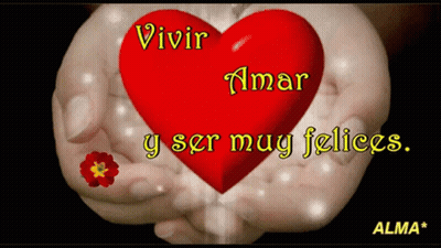 Person Holding Red Heart Vivir Amar Y Ser Muy Felices GIF
