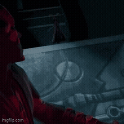 Person Holding Red Lightsaber With Imgflip.com GIF