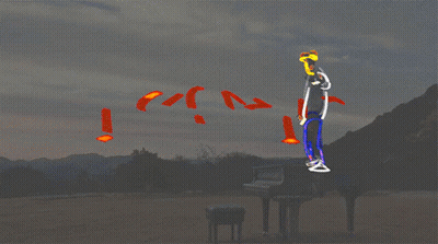 Person Holding Rope With Orange Text Nscop GIF