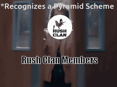 Person Holding Rush Clan Sign GIF