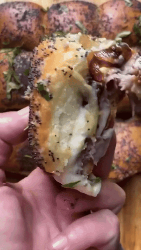 Person Holding Sandwich GIF