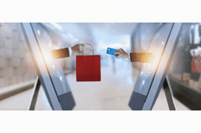 Person Holding Shopping Bag And Credit Card GIF