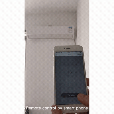 Person Holding Smartphone Near Air Conditioner GIF