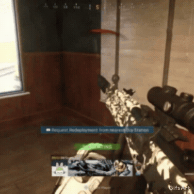Person Holding Sniper Rifle By Window GIF