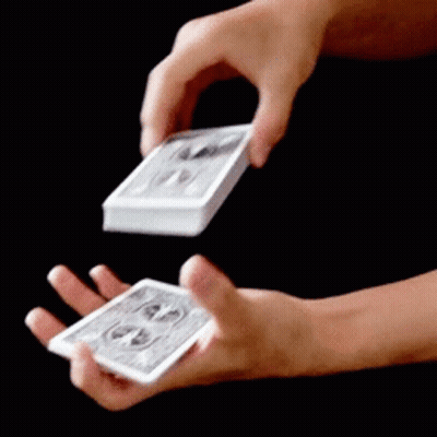 Person Holding Stack Of Playing Cards GIF