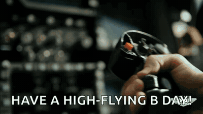 Person Holding Steering Wheel Have A High-Flying B Day GIF