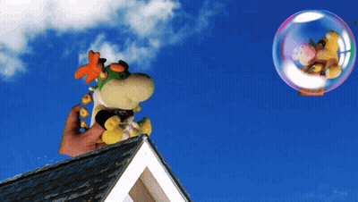 Person Holding Stuffed Animal On Roof Saying I'm Flying Too High Junior GIF