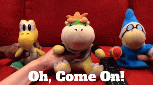 Person Holding Stuffed Animal With Oh Come On GIF