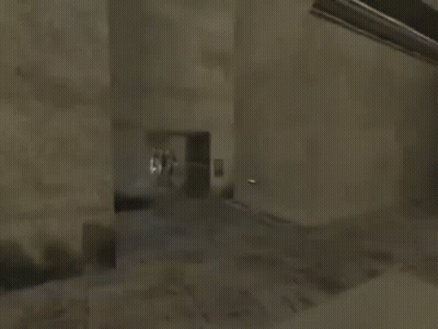 Person Holding Sword Next To Building GIF