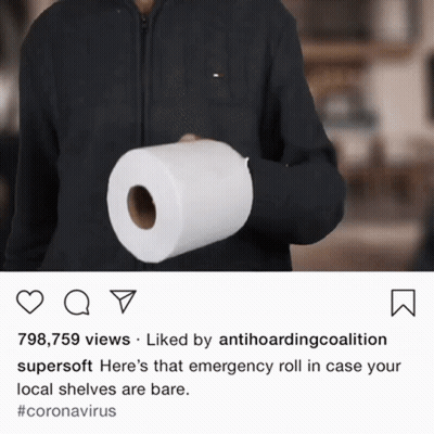 Person Holding Toilet Paper Emergency Roll GIF