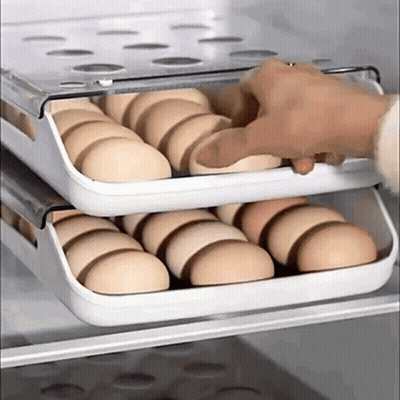 Person Holding Tray Of Eggs GIF