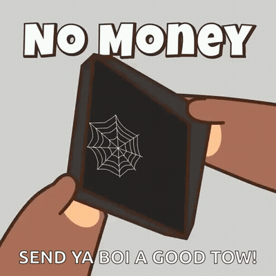 Person Holding Wallet Saying No Money GIF