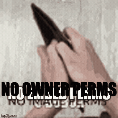 Person Holding Wallet Saying No Owner Perms GIF