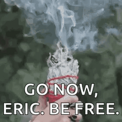 Person Holding White Sage With Smoke GIF