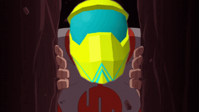 Person Holding Yellow Helmet With Blue Goggles GIF