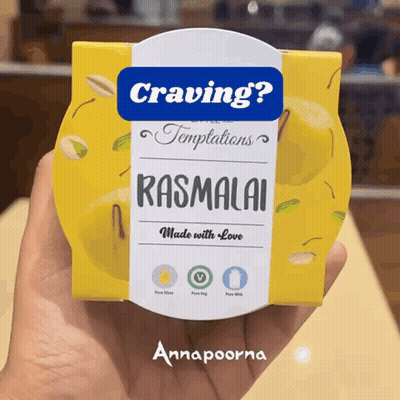 Person Holding Yellow Rasmalai Box Made With Love GIF
