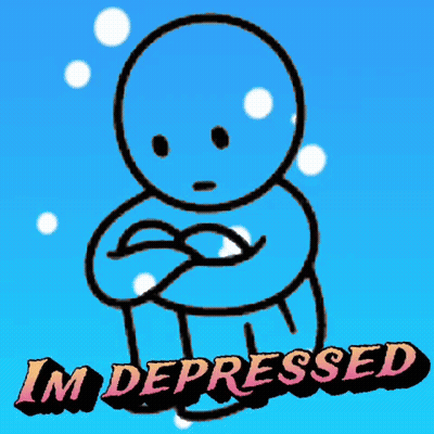 Person Hugging Themselves I'm Depressed GIF