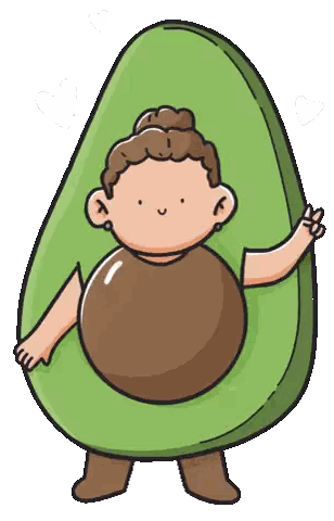 Person In Avocado Costume Sticker