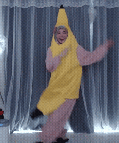 Person In Banana Costume Dancing GIF