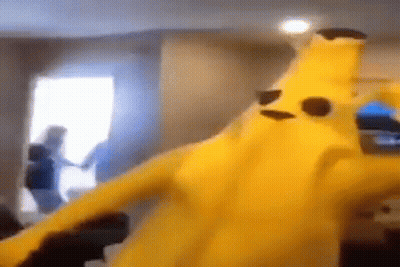 Person In Banana Costume Dancing With Woman GIF