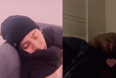 Person In Black Beanie Sleeping GIF