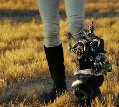Person In Black Boots Standing In Tall Grass GIF