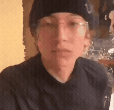 Person In Black Hat And Glasses GIF