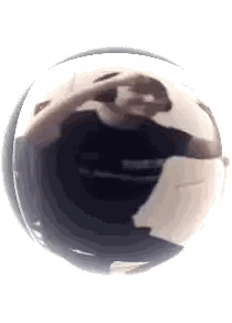 Person In Black Shirt Reflected In Mirror Ball Sticker