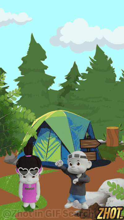 Person In Black Shirt With Leaf In Folding Chair GIF