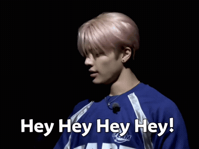 Person In Blue Hey Hey Hey Shirt GIF