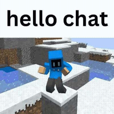 Person In Blue Hoodie Standing On Ledge In Minecraft GIF