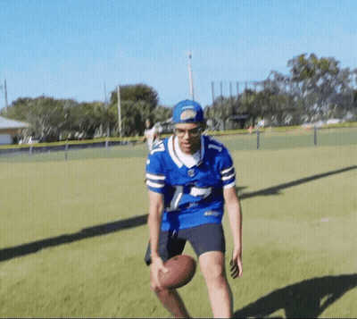 Person In Blue Jersey Number 7 GIF