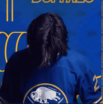 Person In Blue Jersey With Buffalo GIF