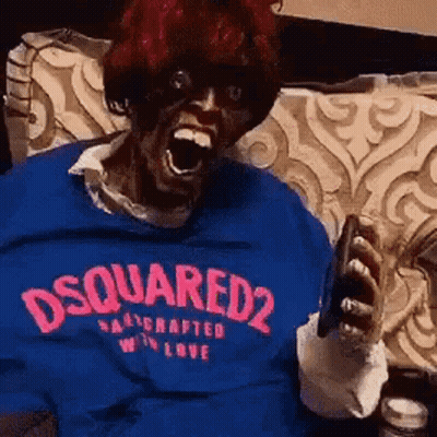 Person In Blue Shirt Saying Dsquared2 GIF