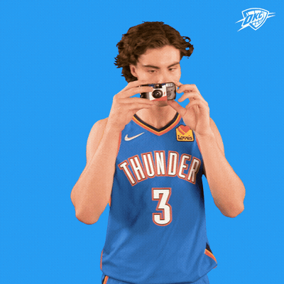 Person In Blue Thunder Jersey Number 3 GIF