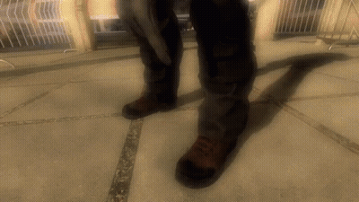 Person In Brown Shoes On Concrete Floor GIF