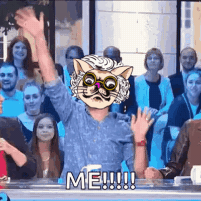 Person In Cat Mask Waving At Crowd GIF