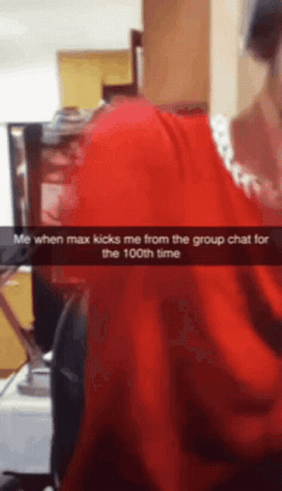 Person In Chair With Red Blanket Saying Me When Max Kicks Me From The Group GIF