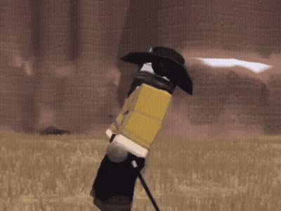 Person In Cowboy Hat Holding Stick In Field GIF